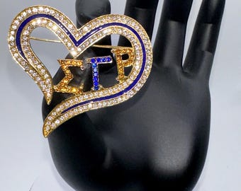 Sigma Gamma Rho Heart Brooch