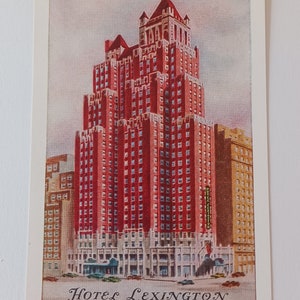 Postcard 1950s HOTEL LEXINGTON, New York City, NY - vintage New York Postcard