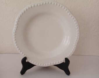 Emma Beaded Stoneware Salad Plates 9" Diam. Set of 4