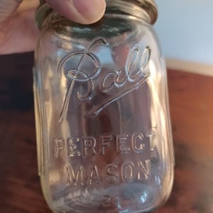 Ribbed Clear Ball &quot;PERFECT MASON&quot; Jar | BALL Perfect Mason Jar- Number 24