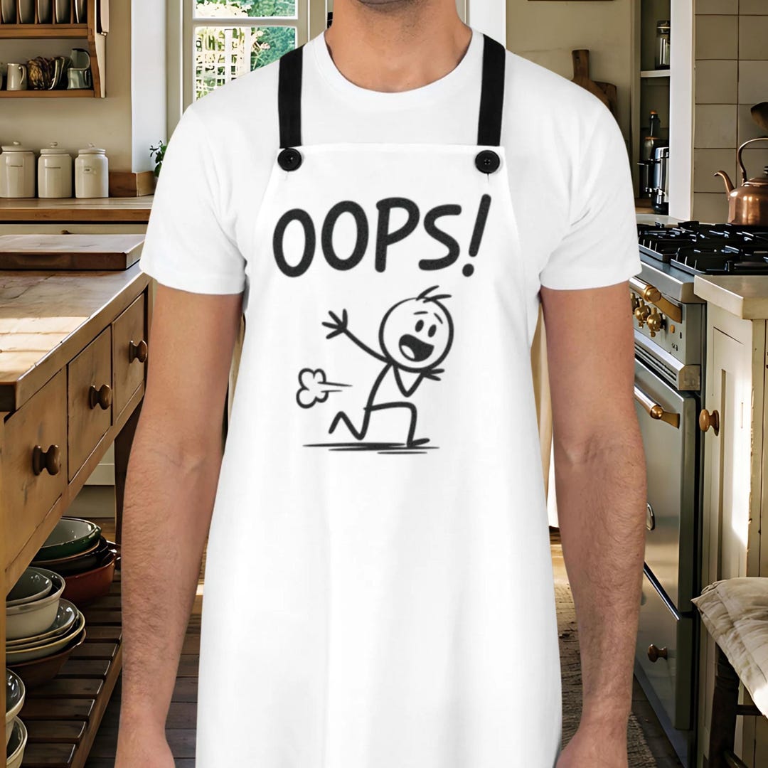 Funny Cooking Apron for Chefs, OOPS! Humor Apron, Gift for Foodies ...