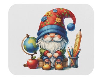 Teacher Gnome Mouse Pad, Rectangle,