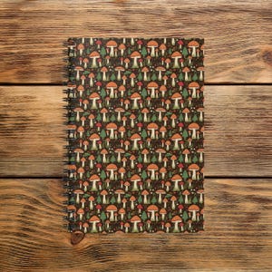 Spiral Notebook - Mushroom Spiral Notebook, 8&quot;x6&quot;, Ruled Line, Someone Who Loves Mushrooms, Mushroom Notepad