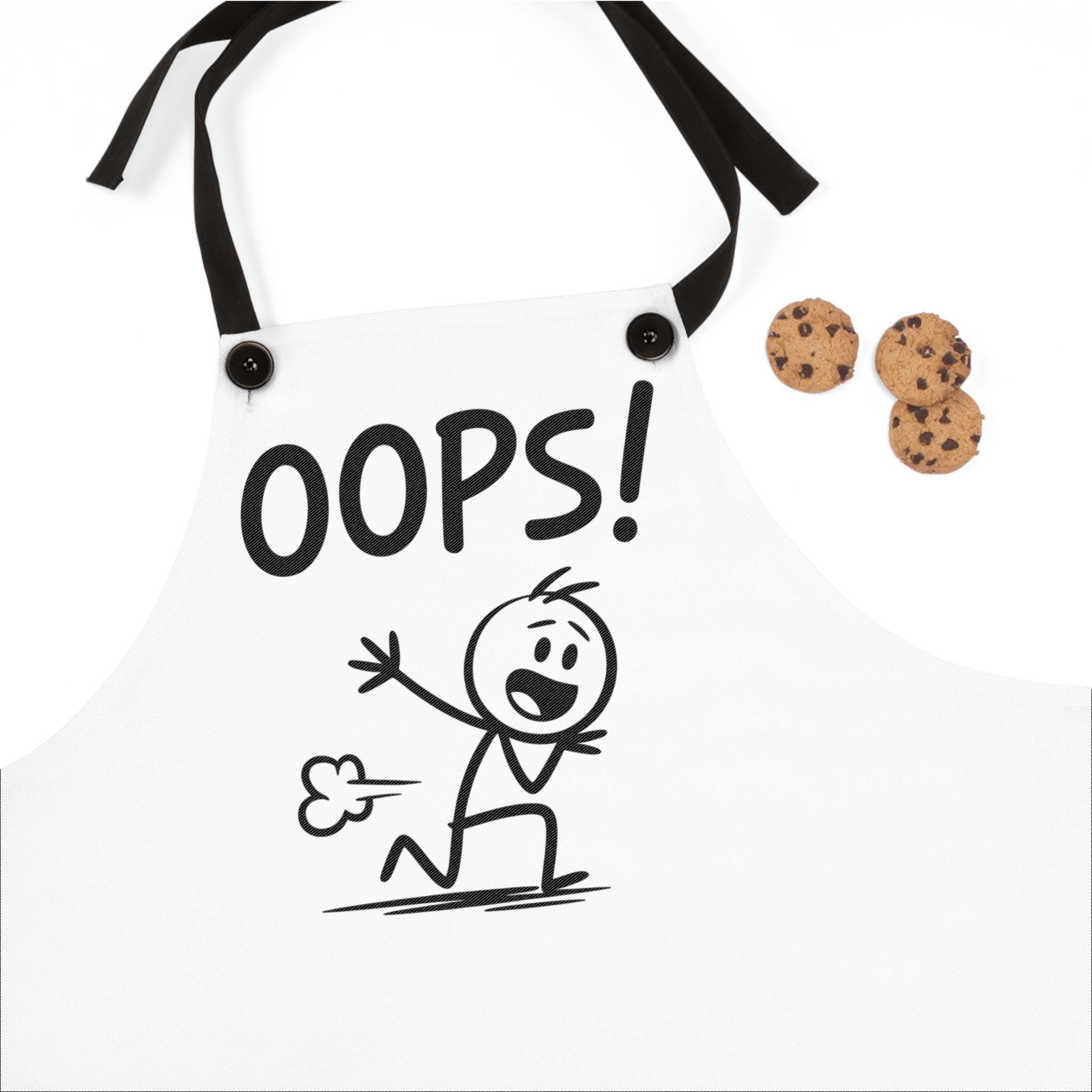 Funny Cooking Apron for Chefs, OOPS! Humor Apron, Gift for Foodies ...
