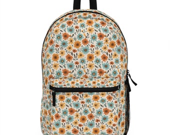 Flower Backpack, Someone Who Loves Flowers, Floral, Booksack, Book Bag