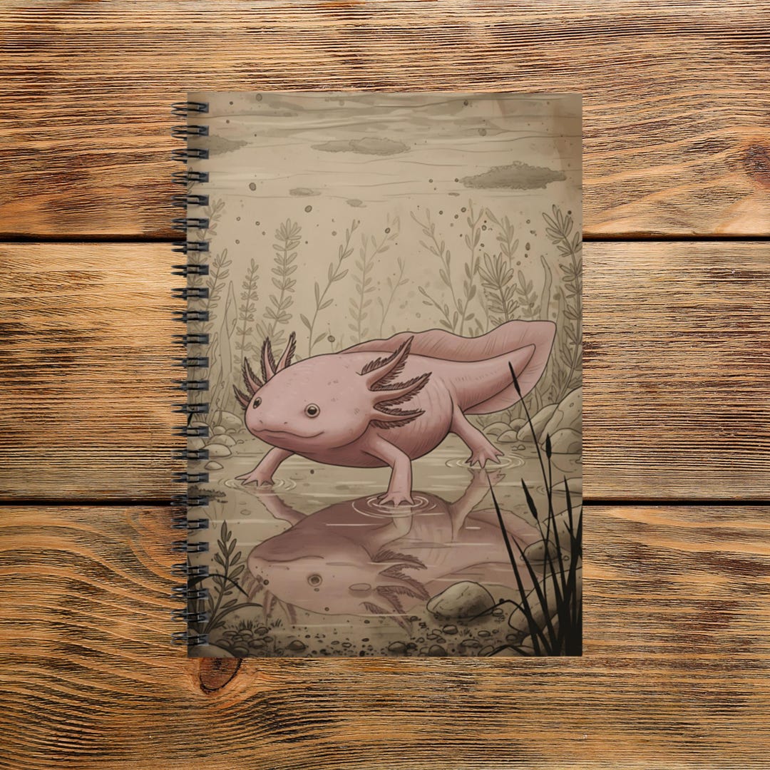 Axolotl Spiral Notebook, Perfect for Animal Lovers, Journaling, Axolotl ...