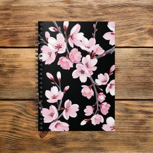 Cherry Blossom Floral Notebook, Gift For Someone Who Loves Flowers,  Notebook, Ruled Line