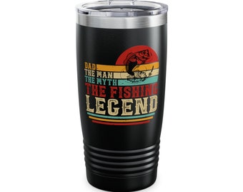 Dad The Man The Myth The Fishing Ledgen Ringneck Tumbler, 20oz