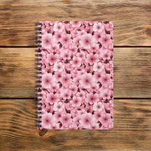 Spiral Notebook - Pink Cherry Blossom Notebook, Gift For Someone Who Loves Cherry Blossoms, Notepad, Ruled Line