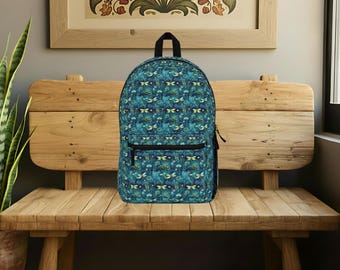Dragongly  Bookbag, Night Dragonfly Backpack,  Someone Who Loves Dragonflies