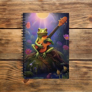 Funky Frog Spiral Notebook - Perfect for Artists, Musicians, Eco-Friendly Gift, School Supplies, Journaling