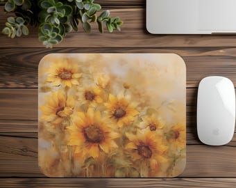 Sunflowers (6) Mouse Mat. Fine Art Print Mouse Pad - View #8