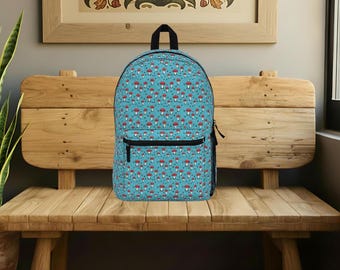 Mushroom Backpack, Full Size W/ Water Bottle Pocket - Etsy display picture 2