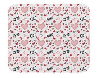 Heart, Love, XOXO Mouse Pad (Rectangle) Valentines Day Gift, Love gift, Anniversary Gift