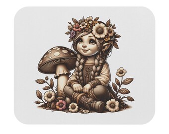 Hippie Gnome Girl Mouse Pad (Rectangle)