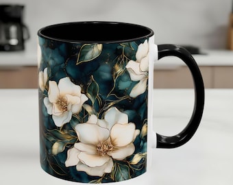 Magnolia Coffee Mug, 11oz Flower Cup
