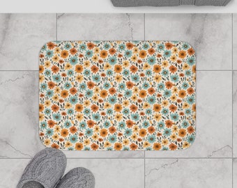 Flower Bath Mat, Someone Who Loves Flowers, For The Bathroom