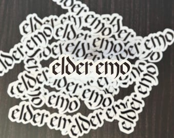 Elder Emo Sticker, Emo Never Dies, It Was Never a Phase, Funny Millennials Die Cut Sticker