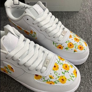Custom AF1 Sunflower Shoes, Custom AF1 Shoes, Custom Shoes, Sunflower Shoes, Shoes Gift, Custom Hand Painted Shoes, Hand Painted Sneaker