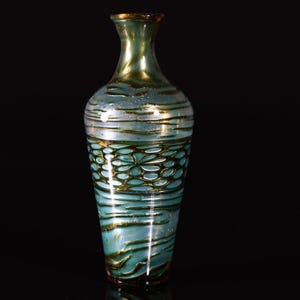 Vase #1 Handblown glass vase with honeycomb pattern