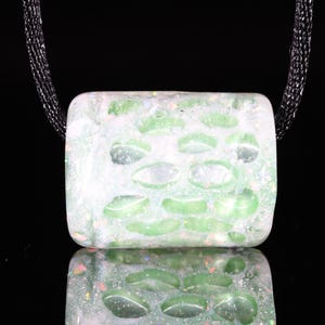Handblown Cremation Ash Bead: Crushed Opal Pet Memorial Keepsake