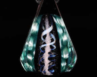 Handblown Cremation Ash Pendant Necklace: Pet Memorial Keepsake