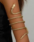 Bendable Snake Bracelet, Adjustable Gold Snake Arm Bracelet, Party Accessories, Serpent Jewelry, Snake Arm Cuff