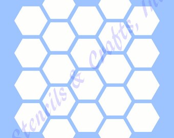 hexagon stencil etsy