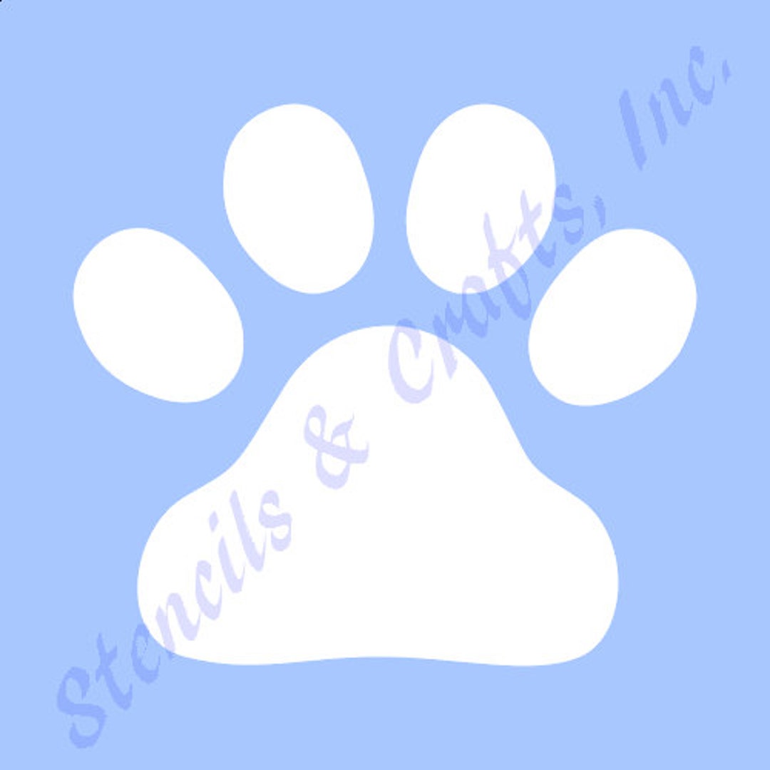 10" PAW PRINT STENCIL, Paw Stencil, Reusable Stencil, Painting Stencil ...