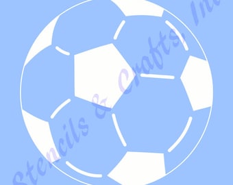 2.5", 3.5", 4", 8.5" SOCCER BALL STENCIL, Sports Template, Soccer Template