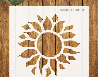 9.5" SUNFLOWER STENCIL, Flower Stencil, Painting Stencil, Scrapbooking, Canvas, Paint, Pattern, Sunflowers, DIY, Craft, Outline, Garden, Art