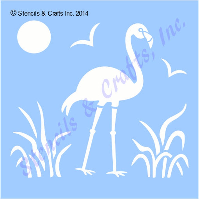 10 1/4 FLAMINGO STENCIL Painting Stencil Reusable - Etsy