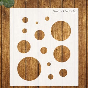 CIRCLES STENCIL, Polka Dots Stencil, Circles Template, Shapes Pattern, Pattern, Geometric Stencil, Reusable Stencil, Canvas, Paint, Art