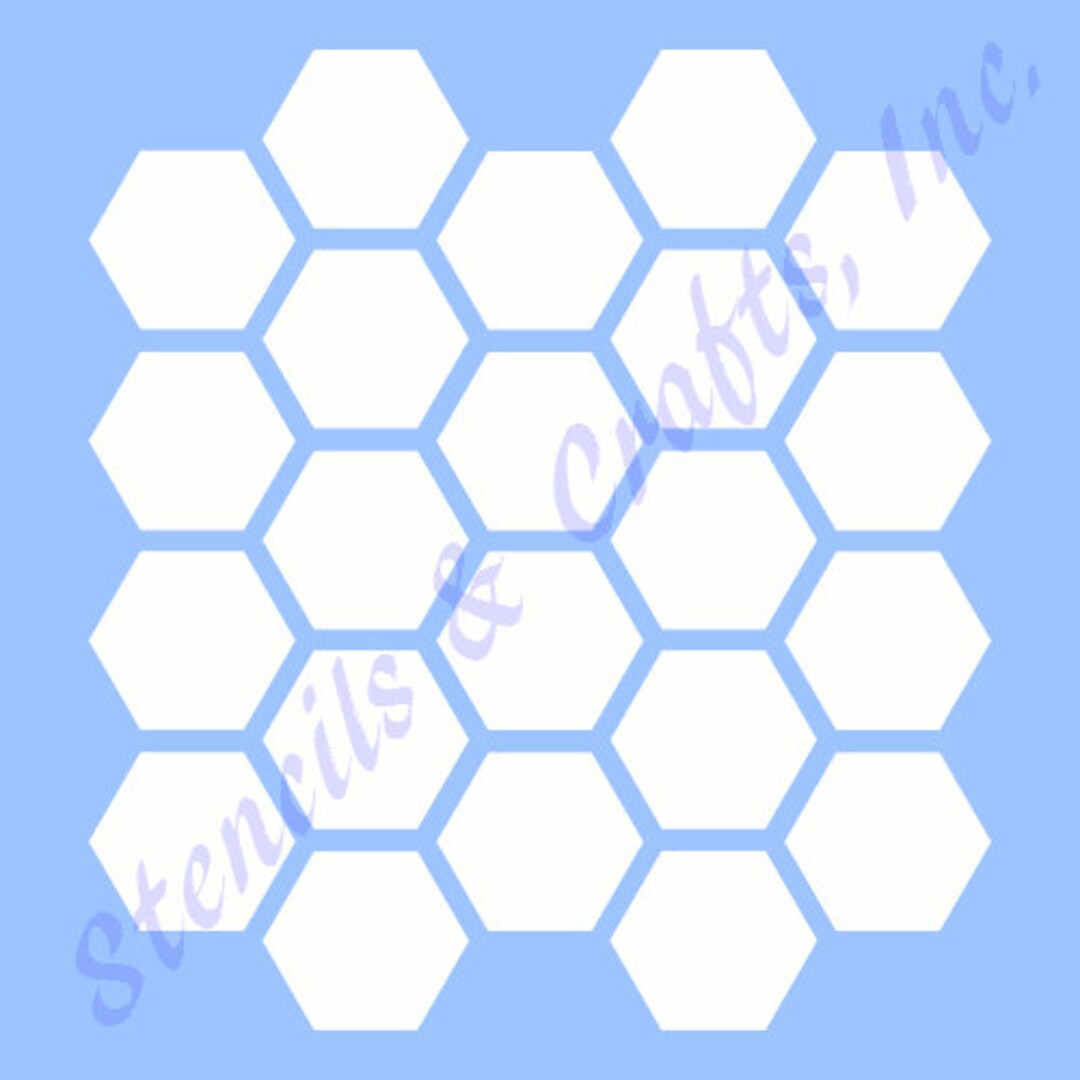 1 HONEYCOMB STENCIL, Hexagon Stencil, Honeycomb Template, Painting ...