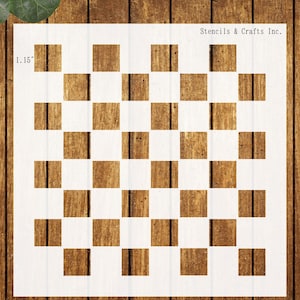 1.15&quot;, 1.25, 1.50&quot; CHECKERBOARD STENCIL, Big Chess Board Stencil, Gameboard Stencil, Checkers Stencil, Checkered Stencil, Squares Stencil