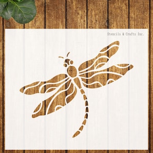 DRAGONFLY STENCIL, Insect Stencil, Painting Stencil, Reusable Stencil, Scrapbook, Dragonfly Template, Craft, Art, Pattern, Size: 4.25&quot; Tall