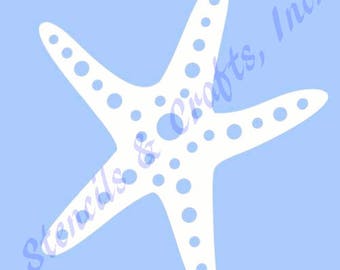 4" STARFISH STENCIL, Sea Animal Template, Ocean Stencil, Beach Stencil, Reusable Stencil, Pattern, Coastal, Marine, Paint, Craft, Art