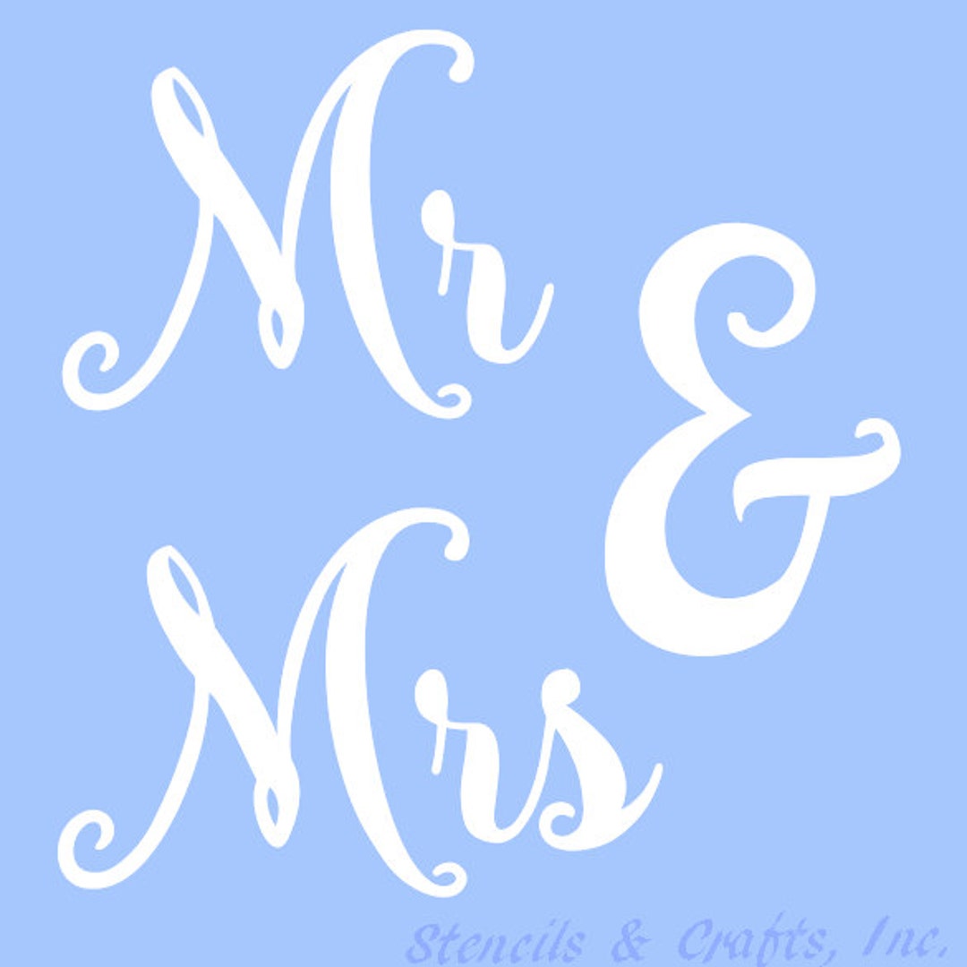 MR &amp; MRS STENCIL, Wedding Stencil, Bridal Stencil - Etsy