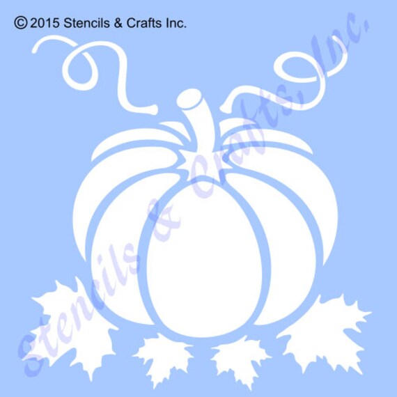 3 PUMPKIN FALL STENCIL template harvest leaf leaves Etsy