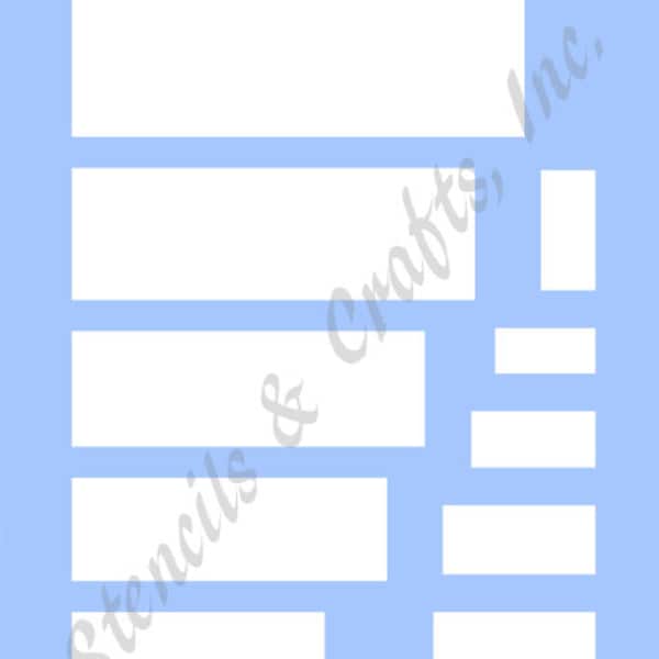 RECTANGLE STENCIL, Assorted Sizes, Rectangle Template, Pattern