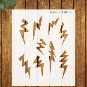 LIGHTNING BOLT STENCIL, Lightning Template, Thunderbolt Stencil, Celestial Stencils, Galaxy Stencil