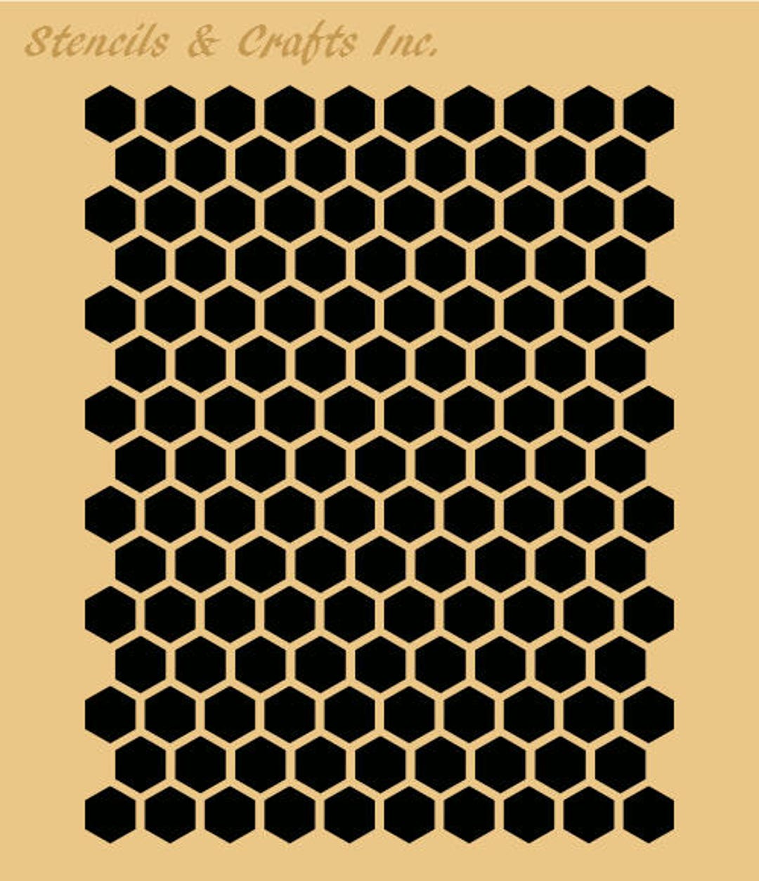 Striped Honeycomb Background Stencil - N2S-19810-N2S-9-3
