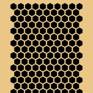 1/2 HONEYCOMB BEEHIVE STENCIL Hexagon Pattern Shapes - Etsy