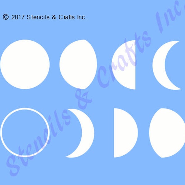 MOON PHASES STENCIL, Galaxy Stencil, Moon Stencil, Reusable Stencil, Paint, Craft, Planet Stencil, Pattern, Art, Celestial Stencil