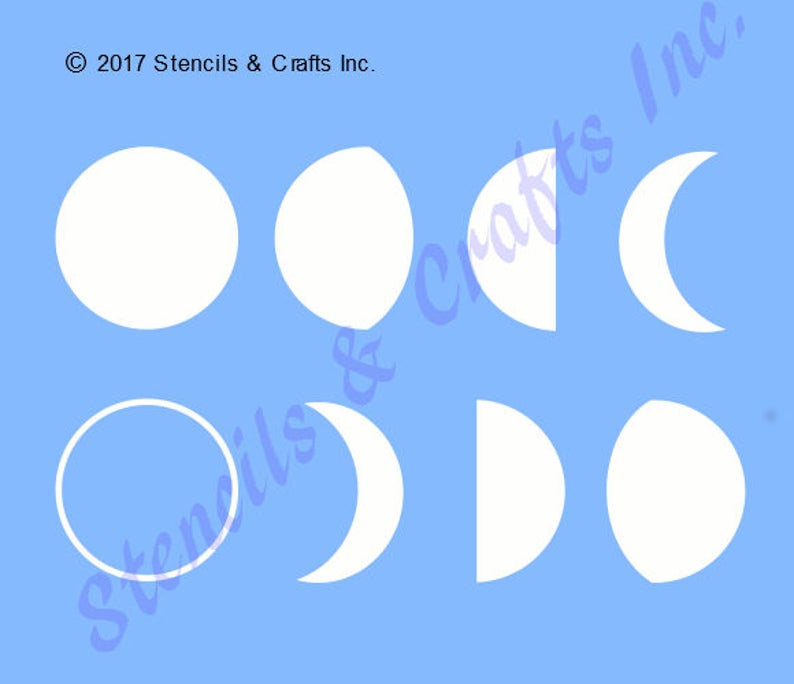 MOON PHASES STENCIL Universe Cosmic Stencils | Etsy