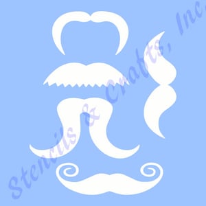 MUSTACHES STENCIL, Mustache Pattern