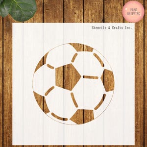 SOCCER BALL STENCIL, Sizes: 2.25&quot;-3.5&quot;, Sports Stencil, Ball Stencil, Scrapbooking, Pattern, Template, Soccer Ball Template, Canvas, Paint