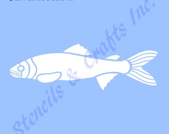 6", 12" MINNOW FISH STENCIL, Sea Animal Pattern, Beach Stencil, Fishing Stencil