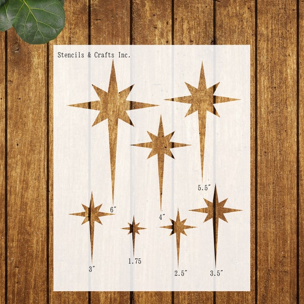 BETHLEHEM STAR STENCIL, Many Sizes, Stars Stencil, Template, Christmas Star Stencil, Reusable Stencil, Craft, Star Pattern, Painting Stencil