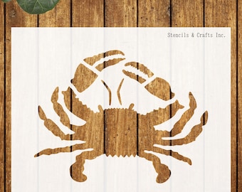 5" CRAB STENCIL, Sea Animal Stencil, Maritime Stencil, Ocean Stencil, Beach Stencil, Sealife Stencil, Scrapbooking, Pattern, Template, Art
